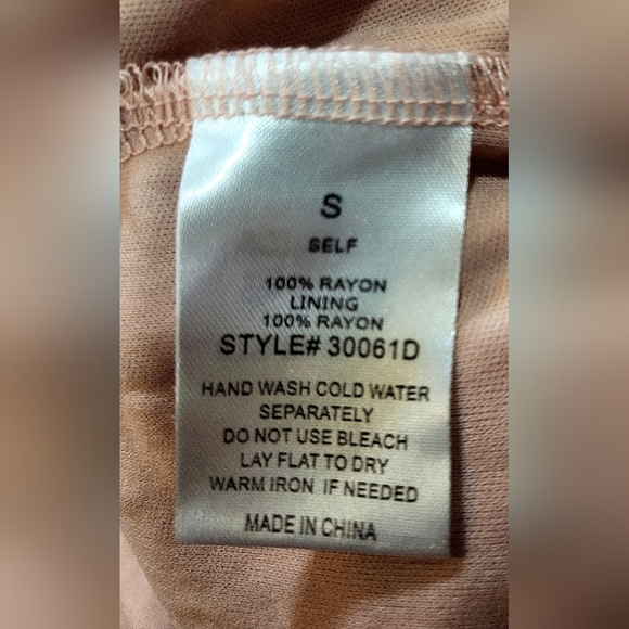 Blue B - Floral Peach Rayon Ruffle Tier Dress - Size S - Picture 2 of 5